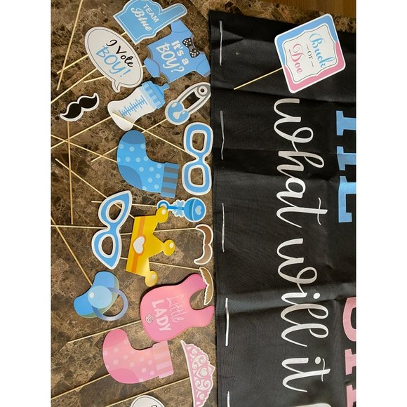 New Gender Reveal Party Celebration Kit Boy/Girl - Picture 3 of 7